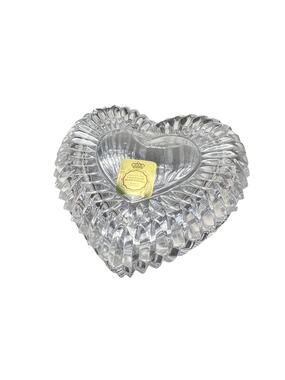Vintage Bleikristall Lead Crystal Heart Shaped Dishes German Set
